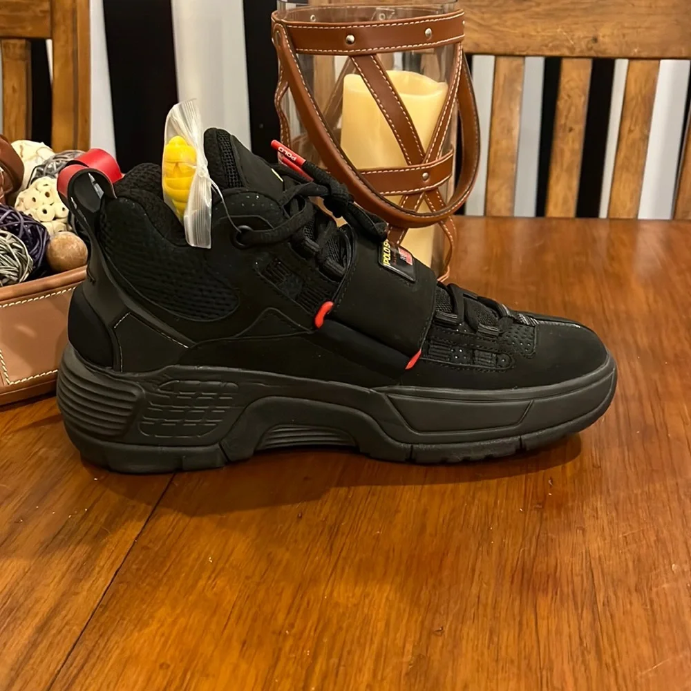 Polo Sport Ralph Lauren PS100 SK HTL shoes sneakers new nubuck black Men Size 9